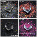 Eco-friendly PET holographic glitter chunky mixed size glitters for face body nail crafts